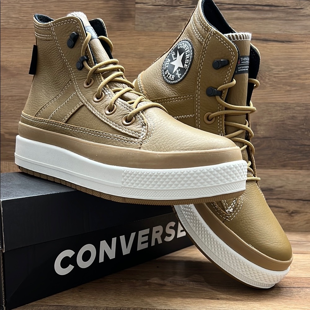 Converse Tan High-Top Sneakers